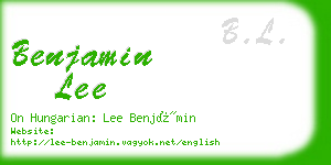 benjamin lee business card